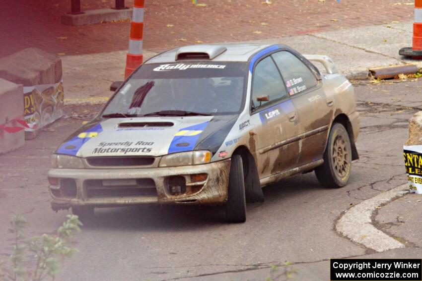 Dave Brown / Mike Brown Subaru Impreza 2.5RS on SS15 (Lakeshore Drive).