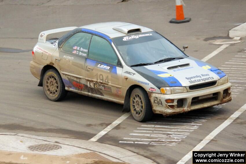 Dave Brown / Mike Brown Subaru Impreza 2.5RS on SS15 (Lakeshore Drive).