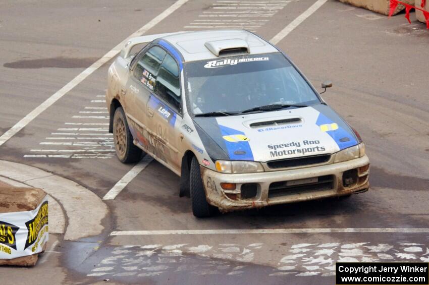 Dave Brown / Mike Brown Subaru Impreza 2.5RS on SS15 (Lakeshore Drive).