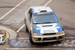 Dave Brown / Mike Brown Subaru Impreza 2.5RS on SS15 (Lakeshore Drive).