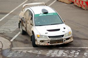 Joseph Burke / Karen Jankowski Mitsubishi Lancer Evo IX on SS15 (Lakeshore Drive).