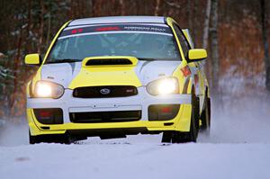 Mark Williams / Ben Peterson Subaru WRX STi on SS1.