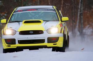 Mark Williams / Ben Peterson Subaru WRX STi on SS1.