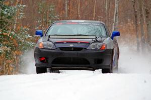 Paul Johansen / Susi Little Hyundai Tiburon on SS1.