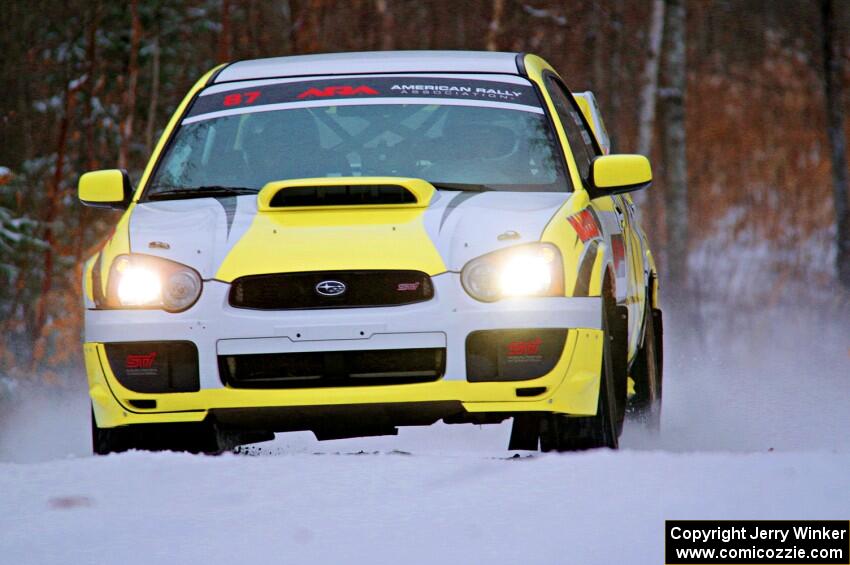 Mark Williams / Ben Peterson Subaru WRX STi on SS1.