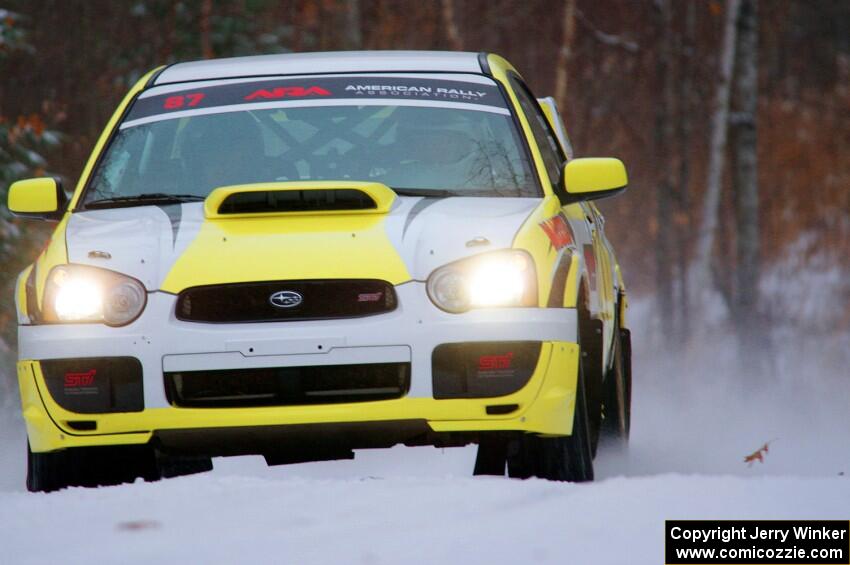 Mark Williams / Ben Peterson Subaru WRX STi on SS1.