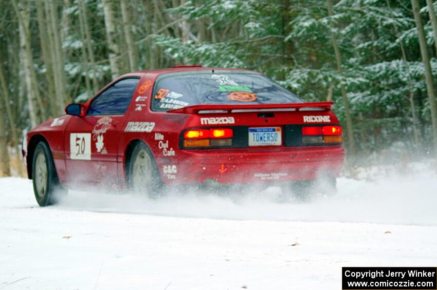 Al Dantes, Jr. / Brandon Snyder Mazda RX-7 Turbo on SS1.