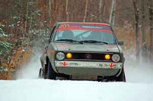 Adam VanDamme / Terry Verbrigghe VW Rabbit on SS1.