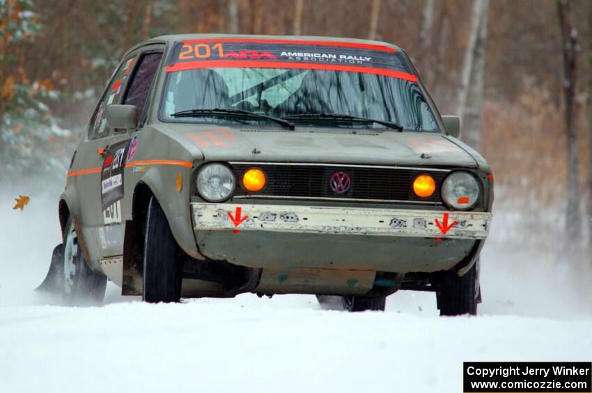 Adam VanDamme / Terry Verbrigghe VW Rabbit on SS1.