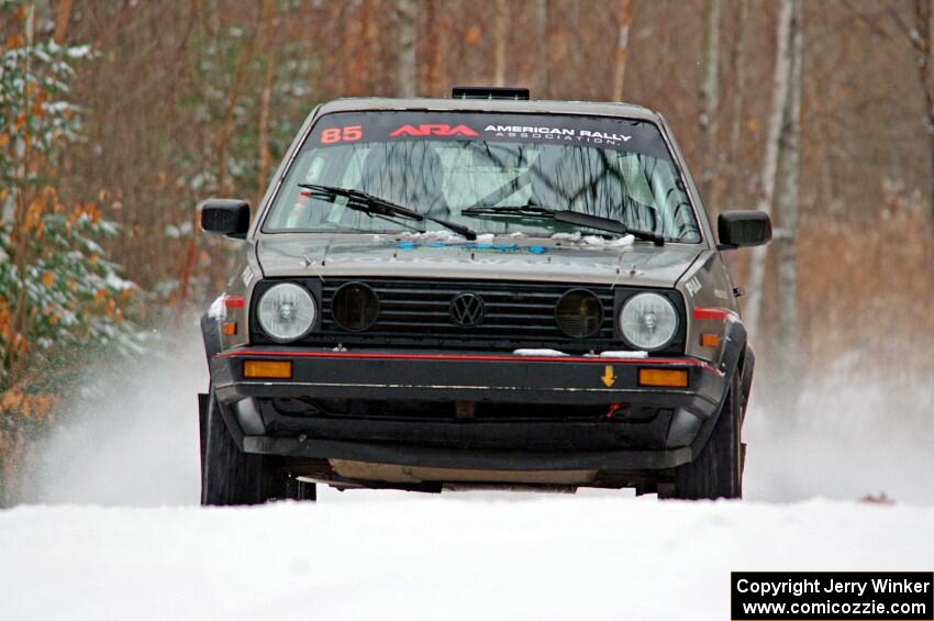 Elwood Niemi, Jr. / Marty Passuello VW GTI on SS1.