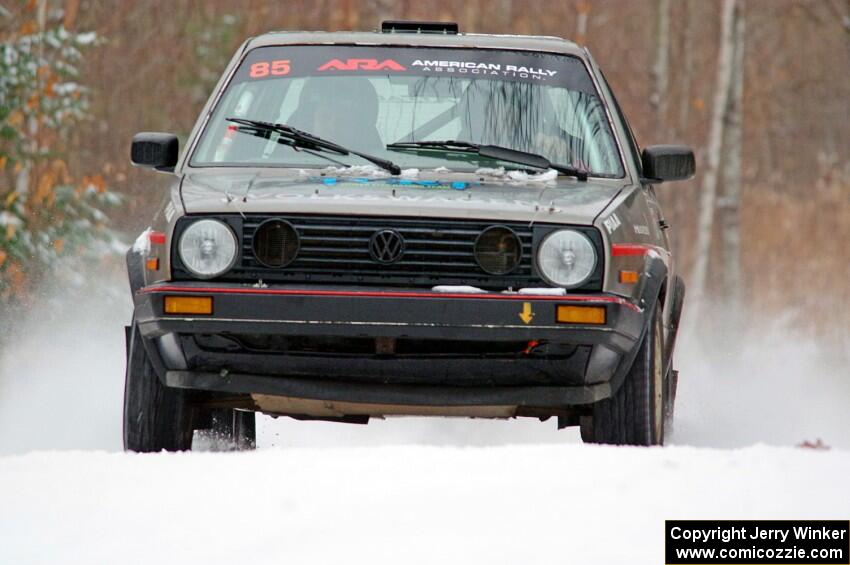 Elwood Niemi, Jr. / Marty Passuello VW GTI on SS1.