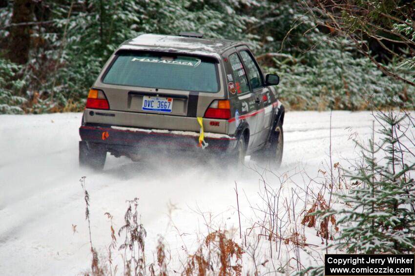 Elwood Niemi, Jr. / Marty Passuello VW GTI on SS1.