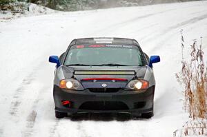 Paul Johansen / Susi Little Hyundai Tiburon on SS2.