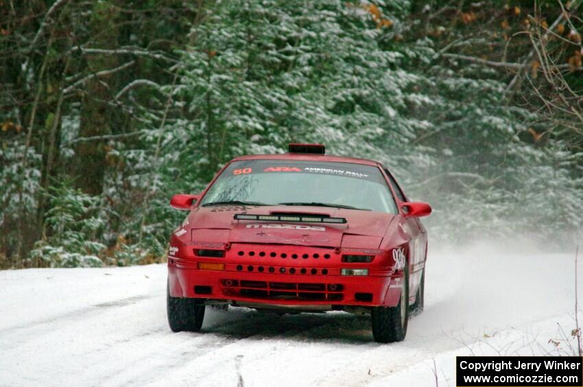 Al Dantes, Jr. / Brandon Snyder Mazda RX-7 Turbo on SS2.