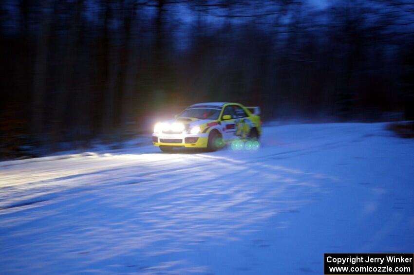 Mark Williams / Ben Peterson Subaru WRX STi on SS3.