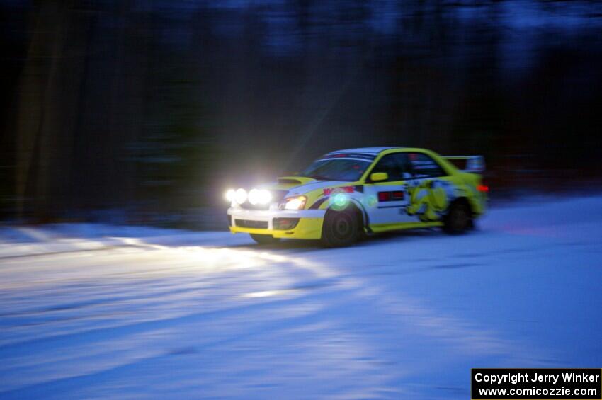 Mark Williams / Ben Peterson Subaru WRX STi on SS3.