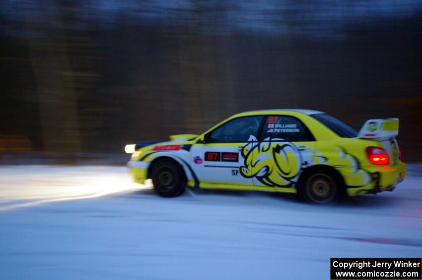 Mark Williams / Ben Peterson Subaru WRX STi on SS3.