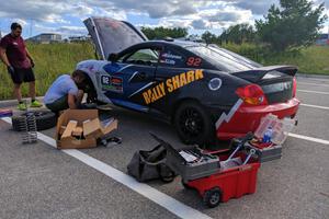 Paul Johansen / Susi Little Hyundai Tiburon before the event.