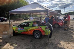 Eric Carlson / Jake Carlson Mitsubishi Eclipse and Al Dantes, Jr. / R.J. Kassel Mazda RX-7 LS before the event.