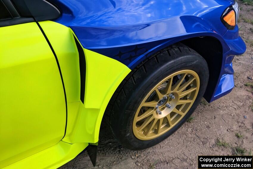 Scott Speed's Subaru WRX STi for ARX (Americas Rallycross) on display.