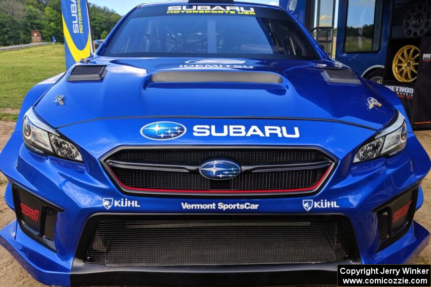 Scott Speed's Subaru WRX STi for ARX (Americas Rallycross) on display.