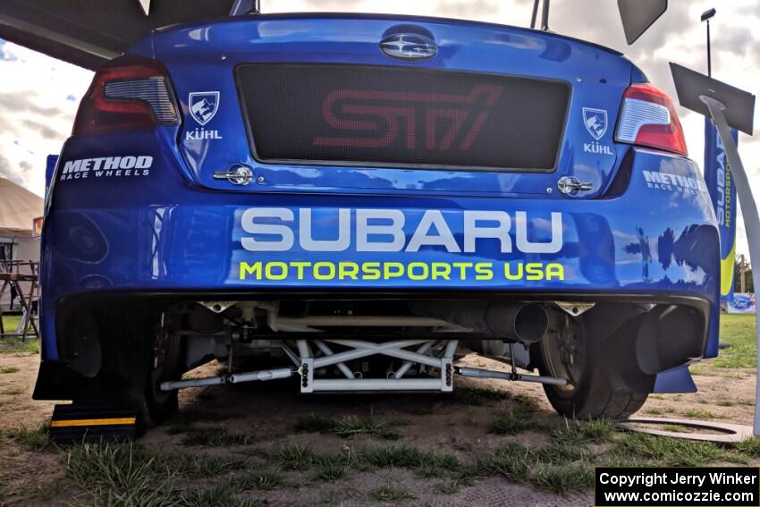 Scott Speed's Subaru WRX STi for ARX (Americas Rallycross) on display.