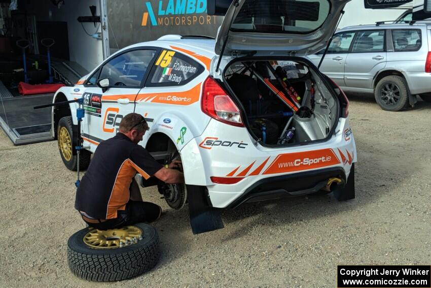 Frank Cunningham / Martin Brady Ford Fiesta before the event.