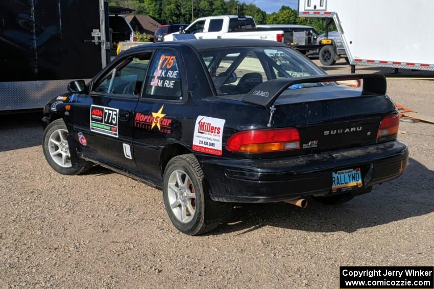 Mark Rue / Kristian Rue Subaru Impreza 2.5RS before the event.