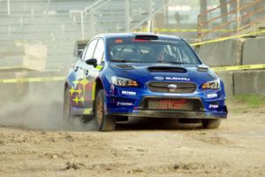 Travis Pastrana / Robbie Durant Subaru WRX STi on SS1.