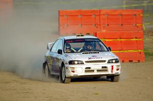 Blake Lind / Tricia Lind Subaru Impreza on SS1.