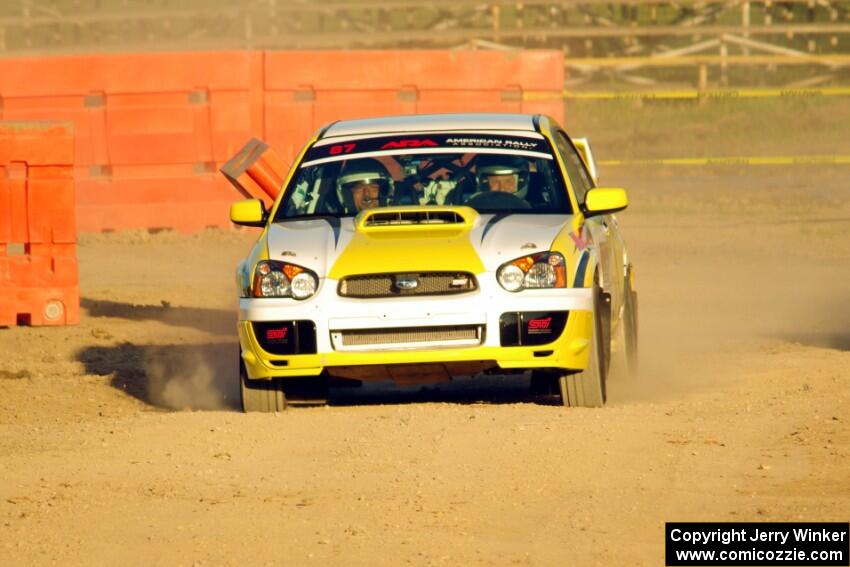 Mark Williams / Steve Harrell Subaru WRX STi on SS1.