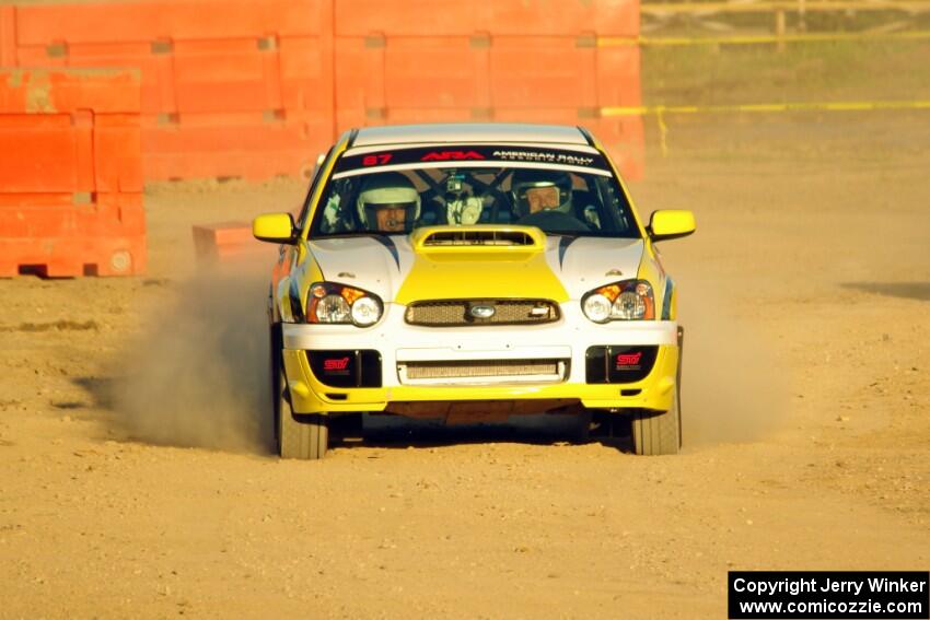 Mark Williams / Steve Harrell Subaru WRX STi on SS1.