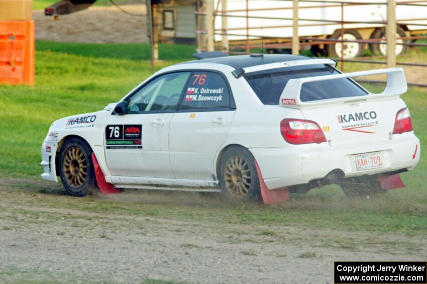 Krystian Ostrowski / Michael Szewczyk Subaru WRX STi on SS1.