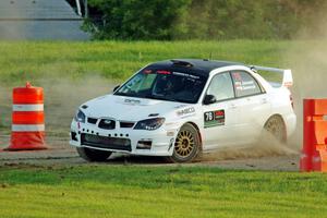 Krystian Ostrowski / Michael Szewczyk Subaru WRX STi on SS2.