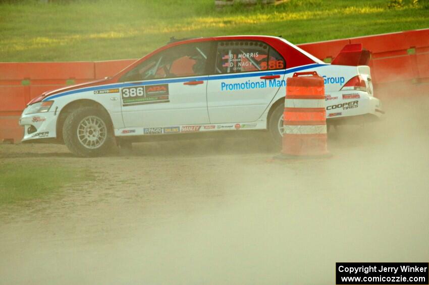Brad Morris / Doug Nagy Mitsubishi Lancer on SS1.