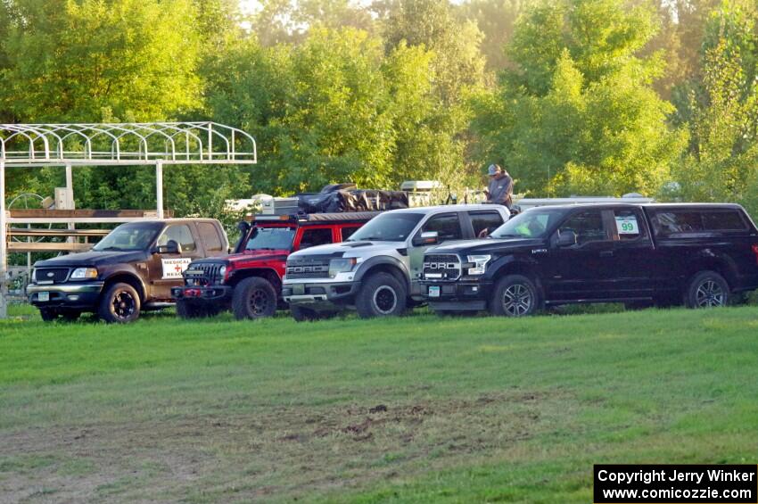 Sweep vehicles on the far end of the course get a great view of both SS1 and SS2.