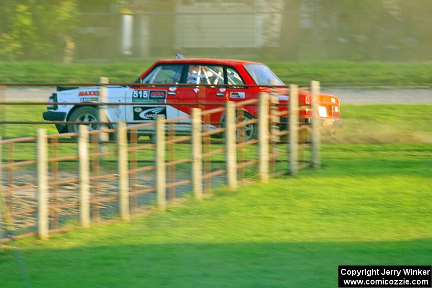 Justin Mason / Cameron Case Volvo 240 on SS2.