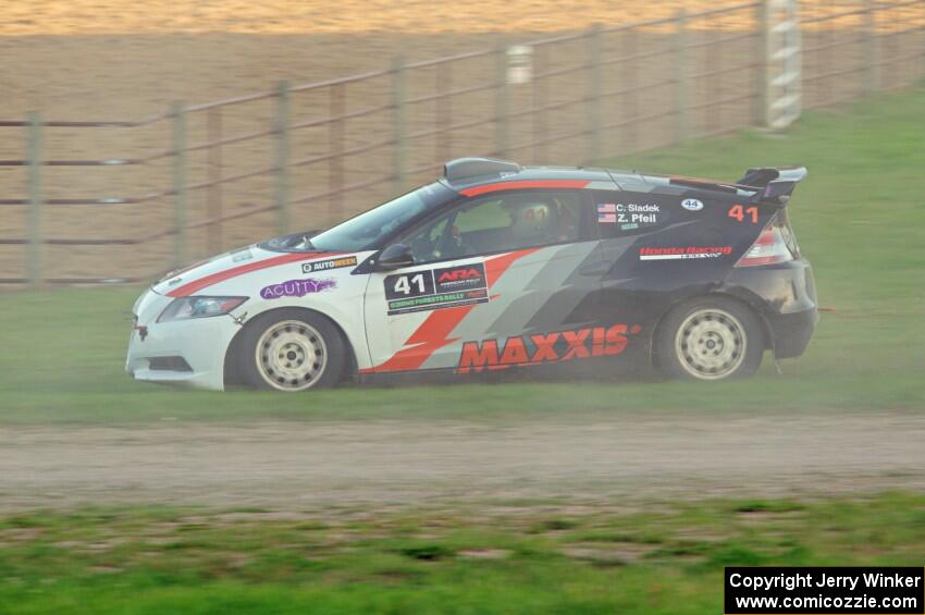 Chris Sladek / Zach Pfeil Honda CRZ on SS1.