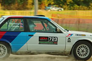Calvin Cooper / Kelsey Stephens BMW 318is on SS1.