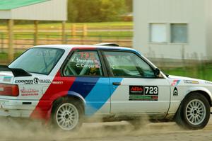 Calvin Cooper / Kelsey Stephens BMW 318is on SS1.