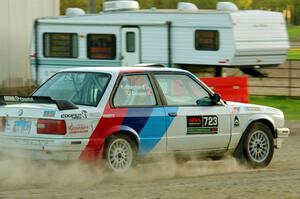 Calvin Cooper / Kelsey Stephens BMW 318is on SS1.