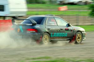 Jared Halpin / Tiffany MacDonald Subaru Impreza on SS1.