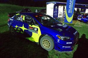 Travis Pastrana / Robbie Durant Subaru WRX STi at Thursday night's parc expose.