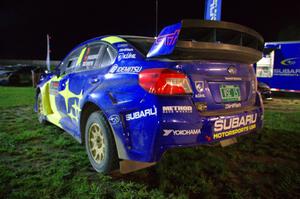 David Higgins / Craig Drew Subaru WRX STi  at Thursday night's parc expose.