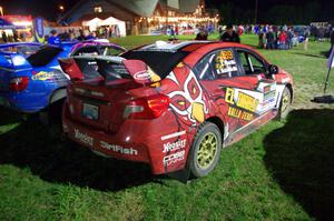 Matt Dickinson / Daniel Piker Subaru WRX STi at Thursday night's parc expose.