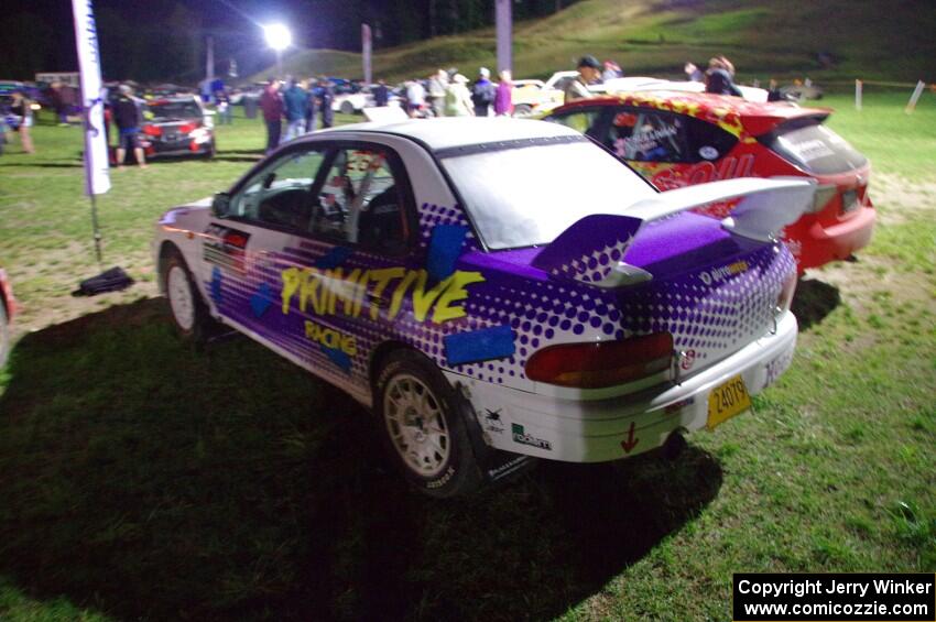 Blake Lind / Tricia Lind Subaru Impreza at Thursday night's parc expose.