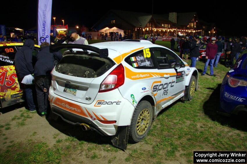 Frank Cunningham / Martin Brady Ford Fiesta at Thursday night's parc expose.