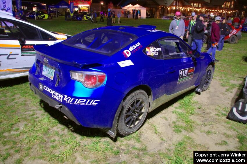 Erik Potts / Claudia Barbera-Pullen Subaru BRZ at Thursday night's parc expose.