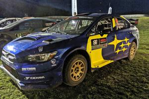 Travis Pastrana / Robbie Durant Subaru WRX STi at Thursday night's parc expose.