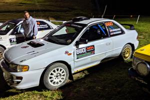 Chuck Surdyke / Colin Vickman Subaru Impreza at Thursday night's parc expose.